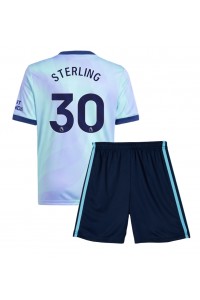 Fotbalové Dres Arsenal Raheem Sterling #30 Dětské Třetí Oblečení 2024-25 Krátký Rukáv (+ trenýrky)